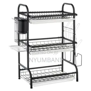 Dish Rack 3 Layers Black