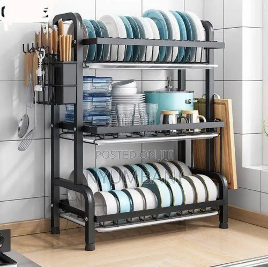 Dish Rack 3 Layers Black