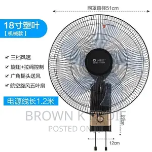 Wall-Mounted Electric Fan Home Remote Control Silent