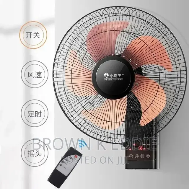 Wall-Mounted Electric Fan Home Remote Control Silent