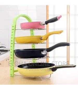 Adjustable Frying Pan Pot Dish Rack Holder
