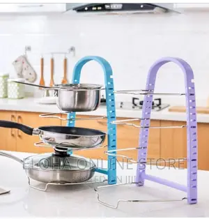 Adjustable Frying Pan Pot Dish Rack Holder