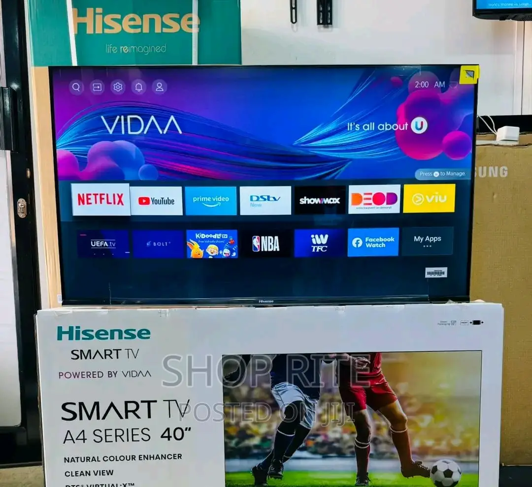 Hisense 40inch Smart Vida TVS ORIGINAL Brand New.
