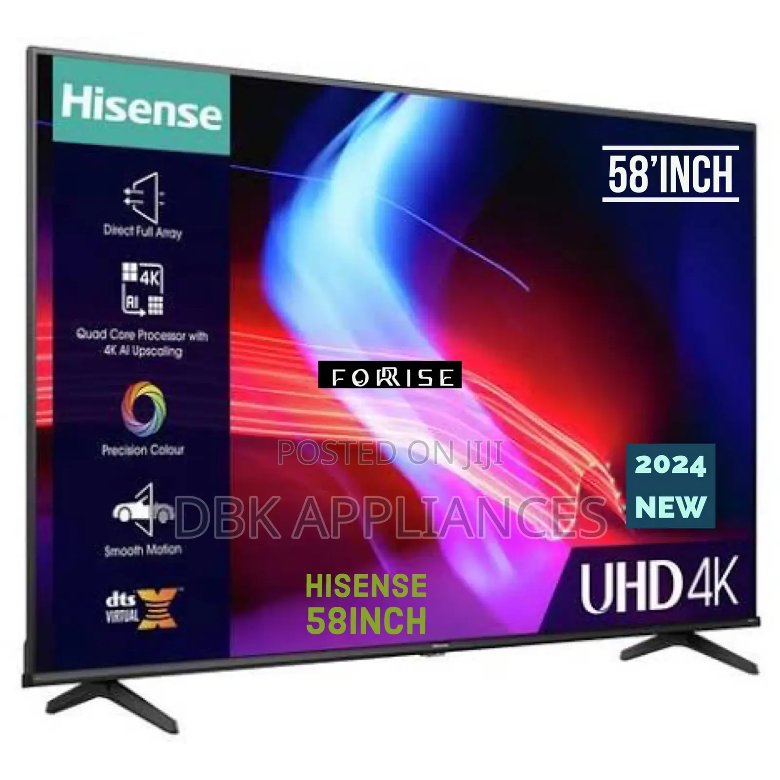 Hisense 58inch Uhd Smart TVS Full Stocked