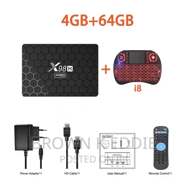 121000M X98H Pro Android 12 Smart TV Box Allwinner H618 Quad