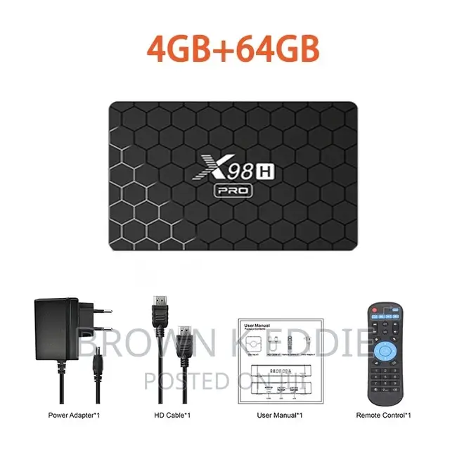 121000M X98H Pro Android 12 Smart TV Box Allwinner H618 Quad
