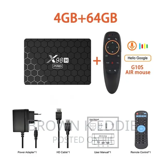121000M X98H Pro Android 12 Smart TV Box Allwinner H618 Quad