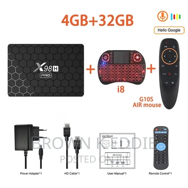 121000M X98H Pro Android 12 Smart TV Box Allwinner H618 Quad