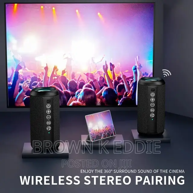 Waterproof Wireless Bluetooth Speaker With 24W Loud Sound