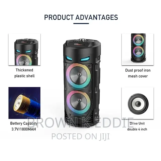 Bass Party Speakers With Microphone