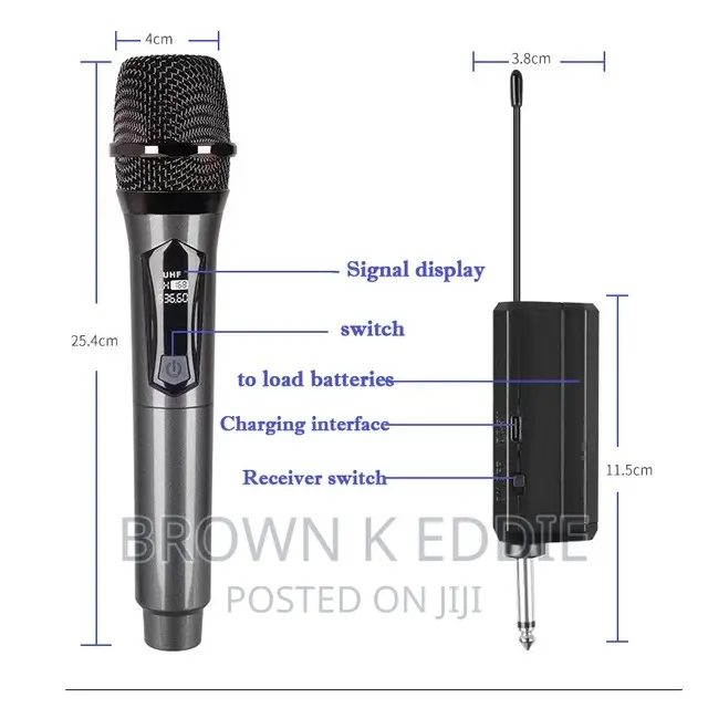 Karaoke Wireless Microphone Dynamic VHF Handheld Professiona