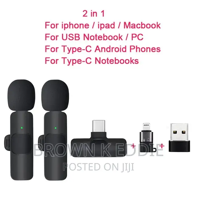Mini Portable Wireless Tie Microphone Lavalier Mic