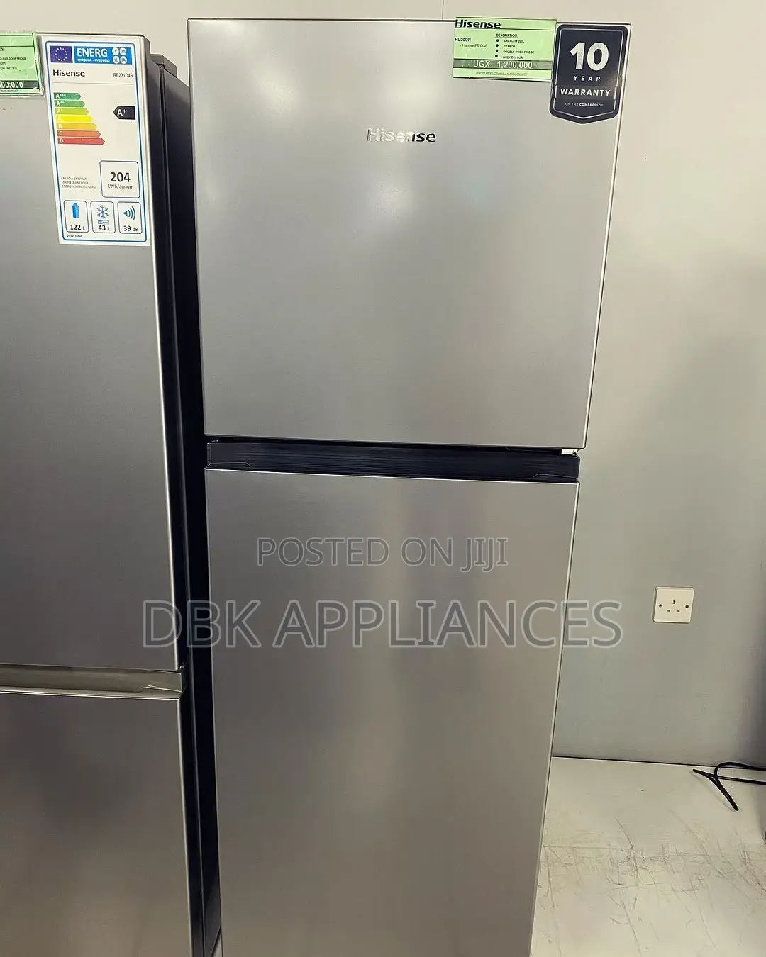 Hisense 200l Double Door Refrigerator 10yr Warranty