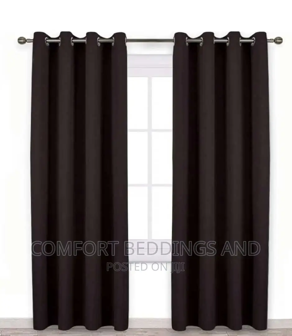 Quality Curtains With Drapes Coffee Brown