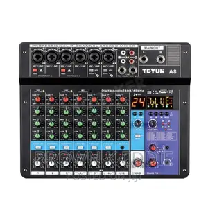 Audio Mixer 8channel Sound Mixing Console Support Bluetooth