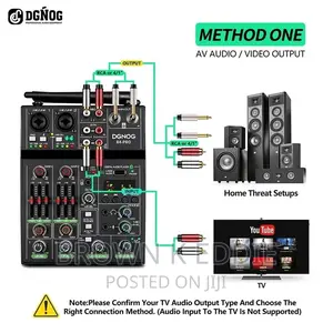 4 Channel Audio Mixer With Wireless Microphone