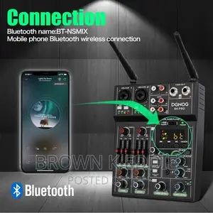 4 Channel Audio Mixer With Wireless Microphone