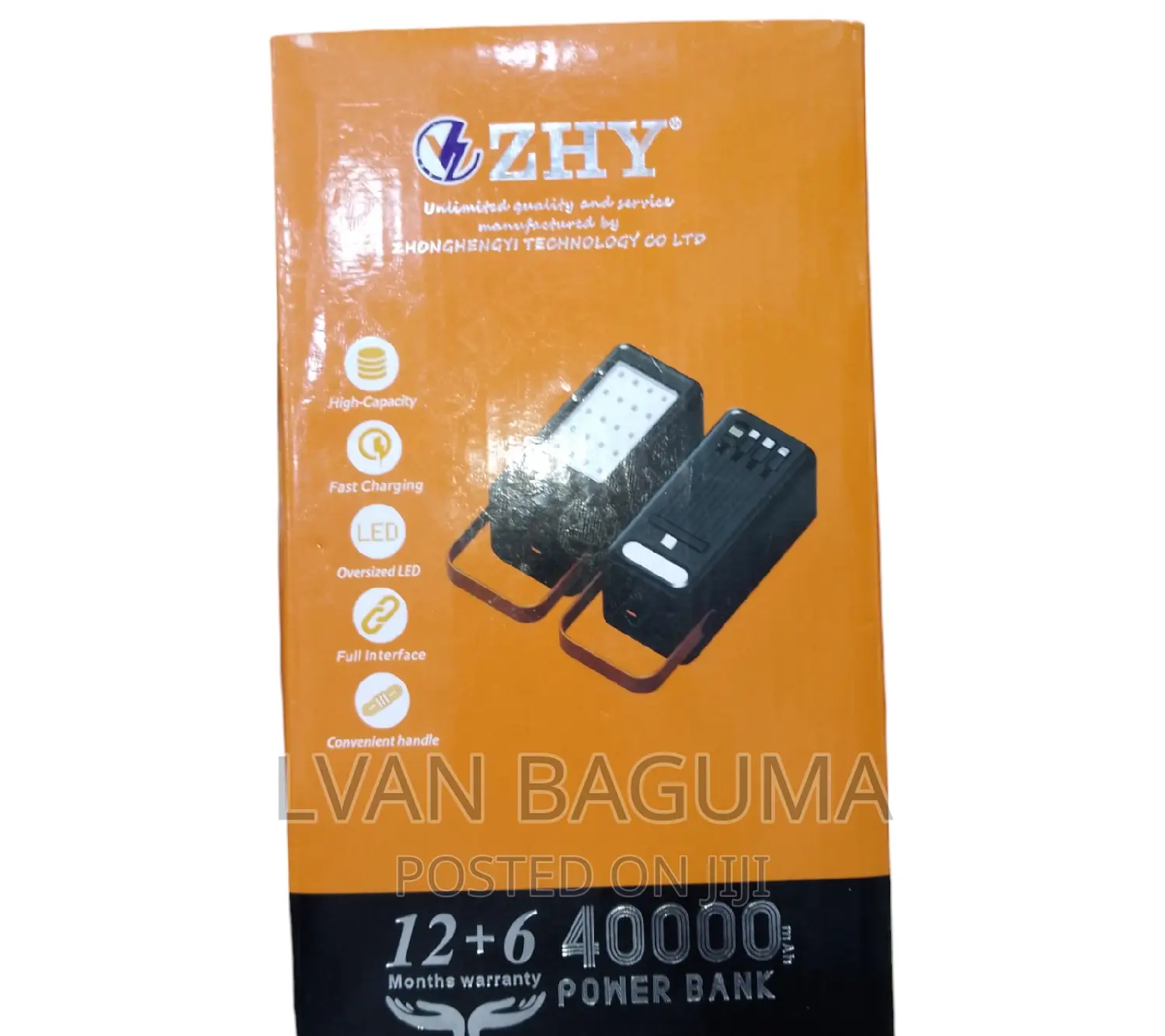 ZHY 40,000 Mah Power Bank - 12 + 6 Months Warranty