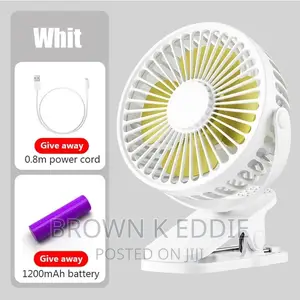 USB Rechargeable Table Fan Clip-on Type Portable Mini Desk F