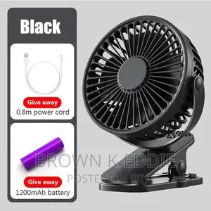 USB Rechargeable Table Fan Clip-on Type Portable Mini Desk F