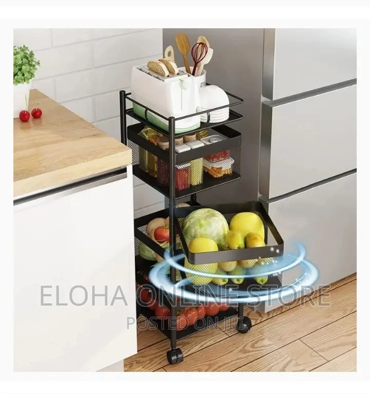 Rotating Multi-Layer Kitchen Storage Rack(Fruits Vegetable)