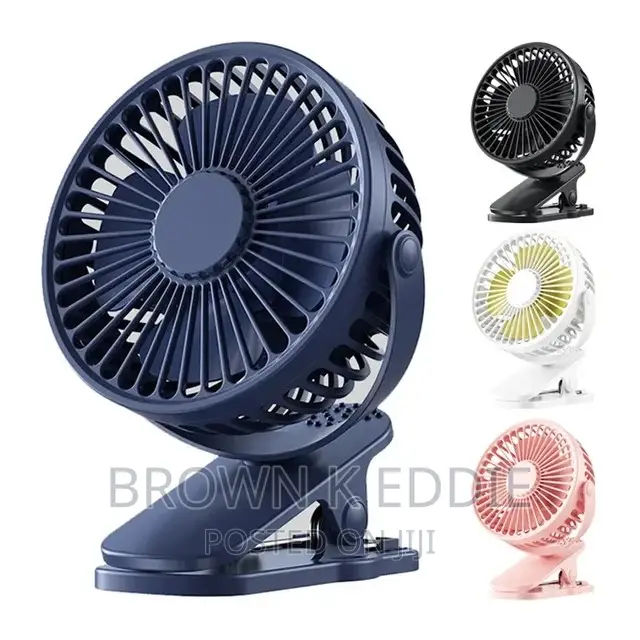 USB Rechargeable Table Fan Clip-on Type Portable Mini Desk F