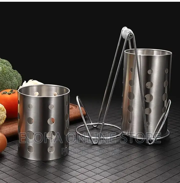 Stainless Steel Cutlery Holder With Handle