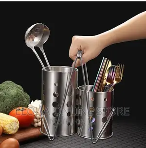 Stainless Steel Cutlery Holder With Handle