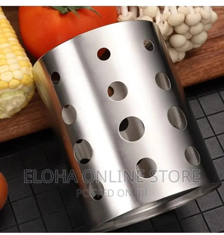 Stainless Steel Cutlery Holder With Handle