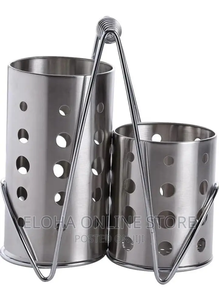 Stainless Steel Cutlery Holder With Handle