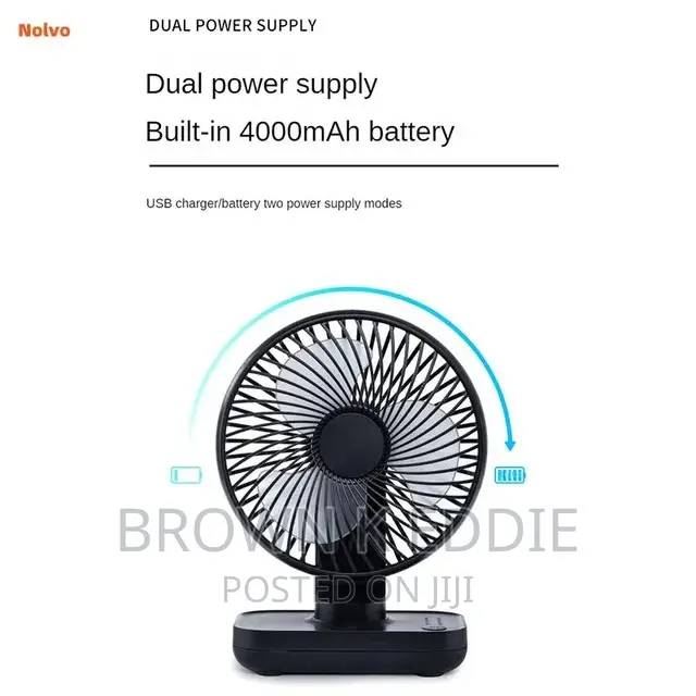 Portable Mini Fan Auto Rotation Desk Fan 4 Speed