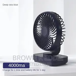 Portable Mini Fan Auto Rotation Desk Fan 4 Speed