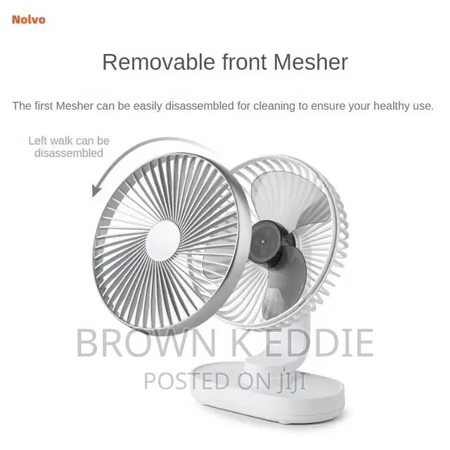 Portable Mini Fan Auto Rotation Desk Fan 4 Speed