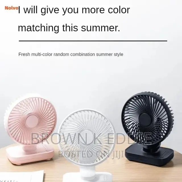 Portable Mini Fan Auto Rotation Desk Fan 4 Speed