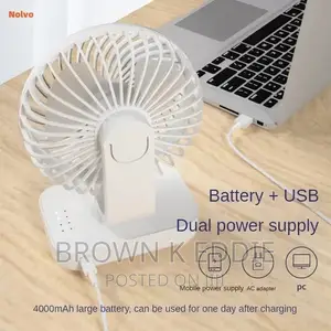 Portable Mini Fan Auto Rotation Desk Fan 4 Speed