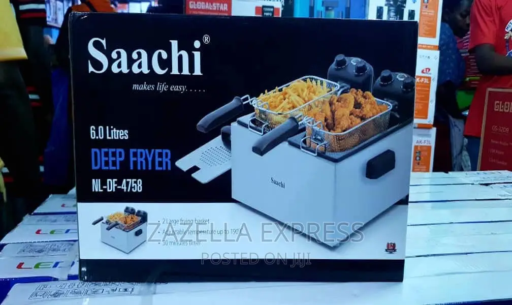 Saachi Stainless Steel Electric Deep Fryer Double – 6.0litre