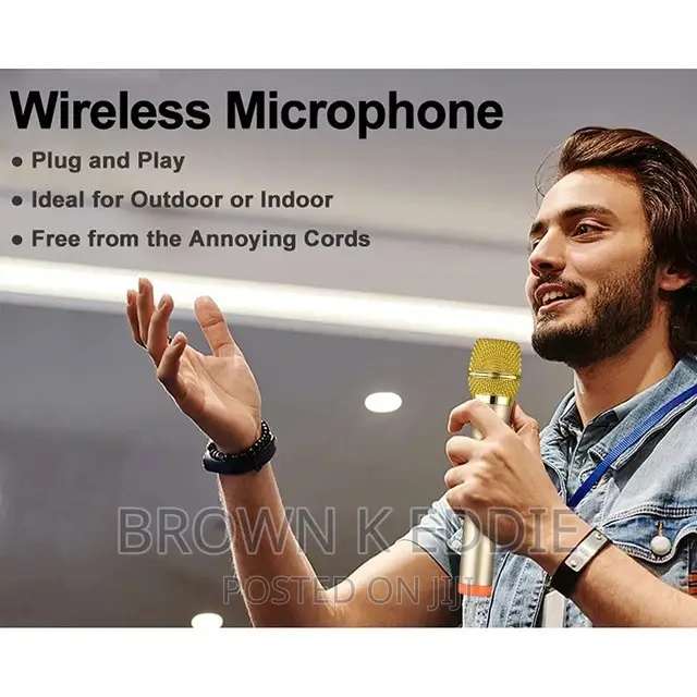 Wireless Microphone UHF Dual Cordless Dynamic Mic System