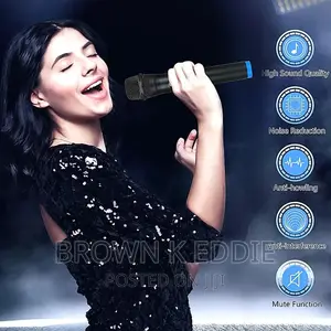 VHF Wireless Microphone Dual Cordless Dynamic Mic System