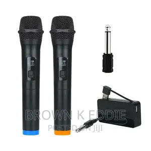 VHF Wireless Microphone Dual Cordless Dynamic Mic System