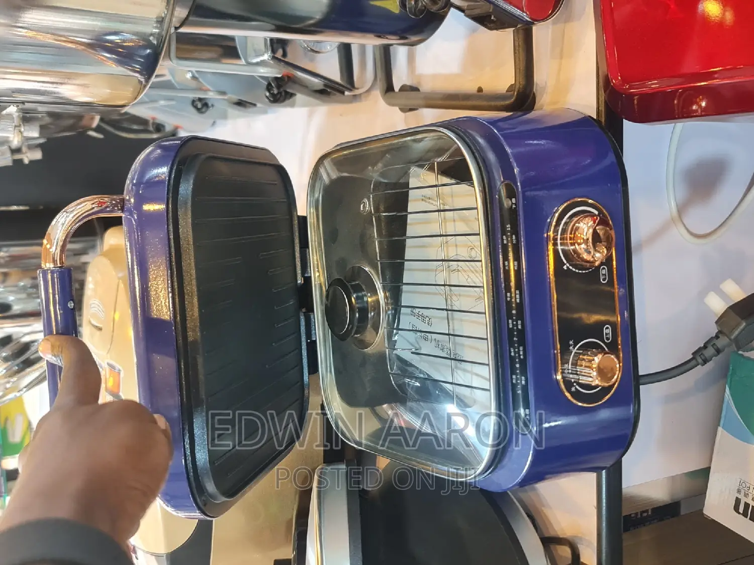 Double Side Electric Non-Stick Grill Pan .