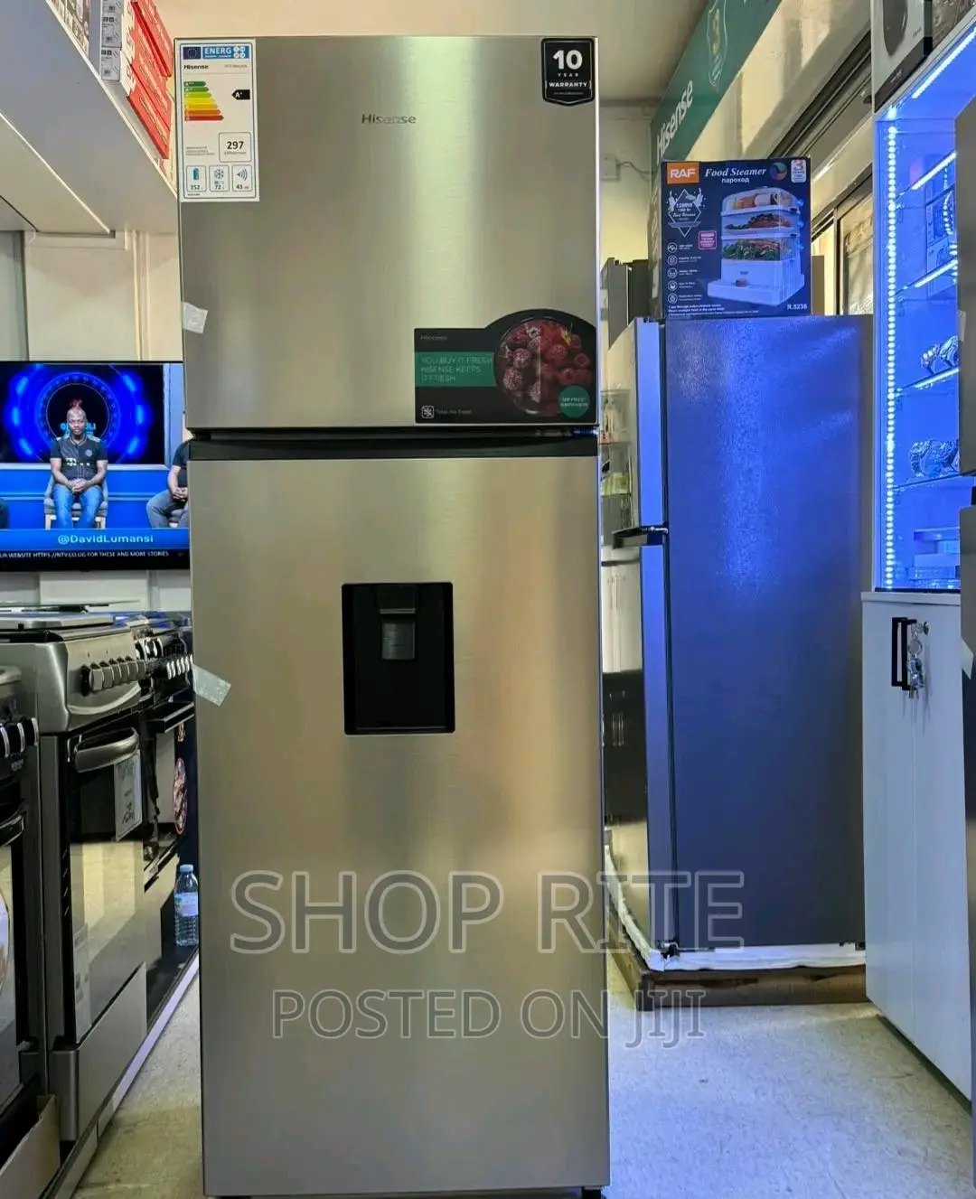 Hisense Refrigerator 419liters With Dispenser Double Door