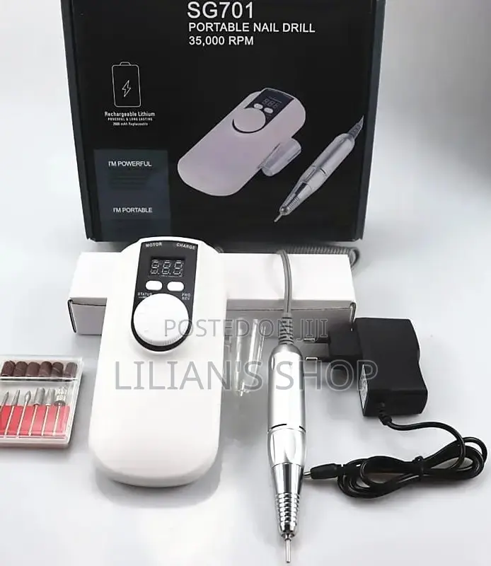 Portable Wireless Rechargeable Nail Drill