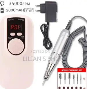 Portable Wireless Rechargeable Nail Drill