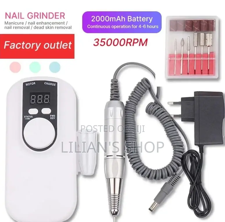 Portable Wireless Rechargeable Nail Drill