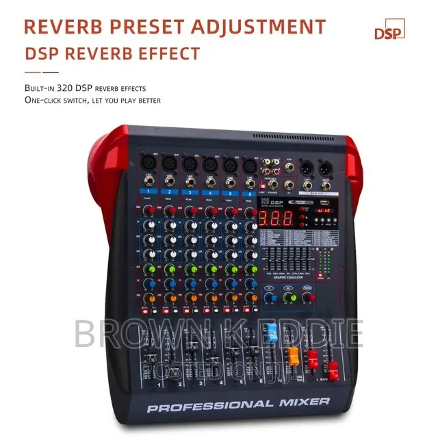 6/8/12 Channel Mixer Effect With Effector Bluetooth