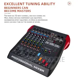 6/8/12 Channel Mixer Effect With Effector Bluetooth