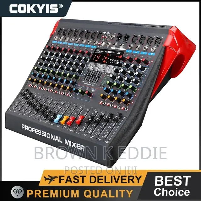 6/8/12 Channel Mixer Effect With Effector Bluetooth