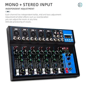 Professional 7 Channel Mixer Bluetooth