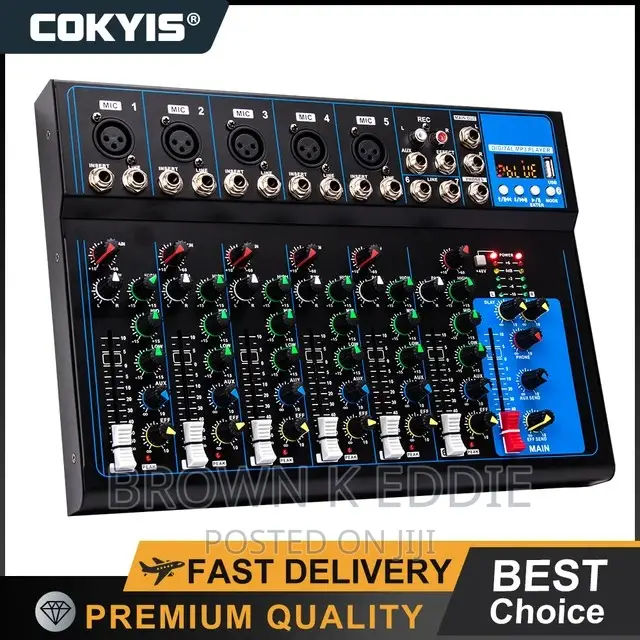 Professional 7 Channel Mixer Bluetooth