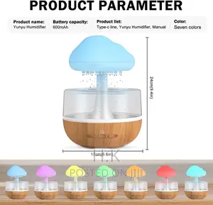 Rain Cloud Humidifier Water Drip,Cute Mushroom Humidifier